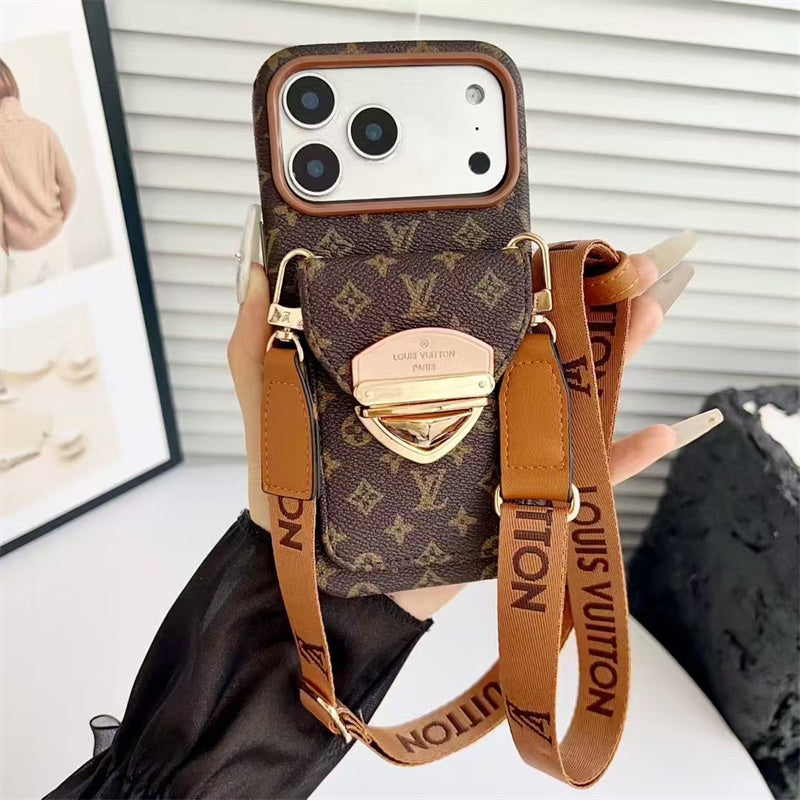 Luxury Phone Case with Strap For iPhone 13-17