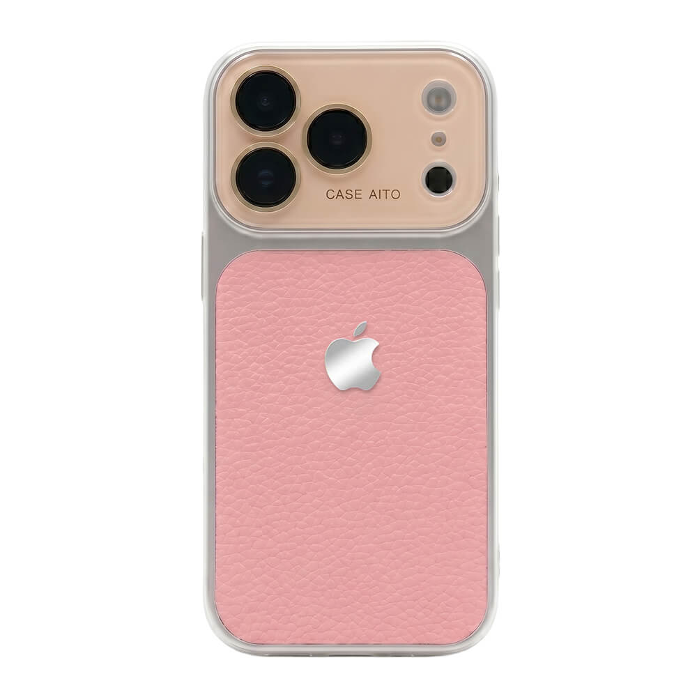Crystal Lens Leather Phone Case - Pink