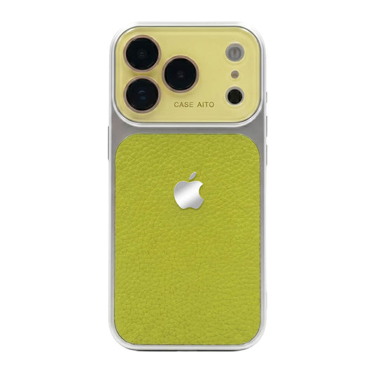 Crystal Lens Leather Phone Case - Green