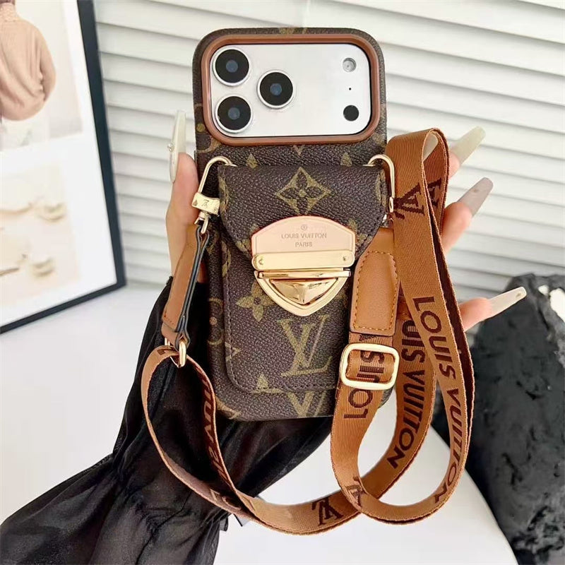 Luxury Phone Case with Strap For iPhone 13-17