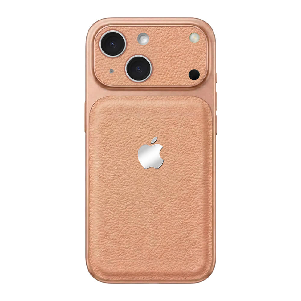 Double Leather Large Window Phone Case - Pink