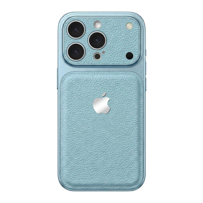 Double Leather Large Window Phone Case - Sierra Blue