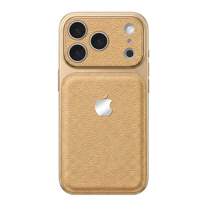 Double Leather Large Window Phone Case - Desert Gold