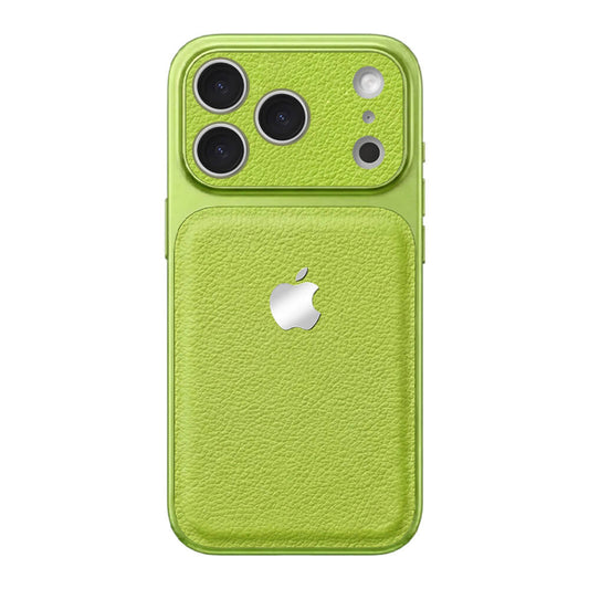 Double Leather Large Window Phone Case - Green