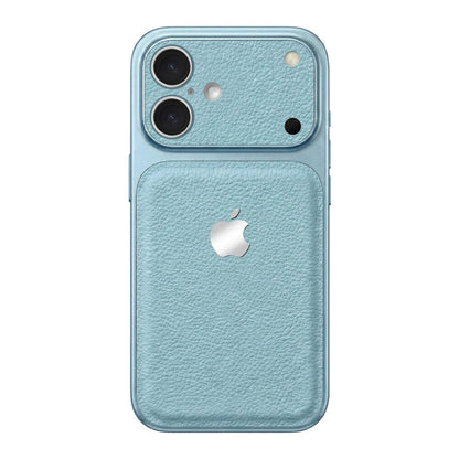 Double Leather Large Window Phone Case - Sierra Blue