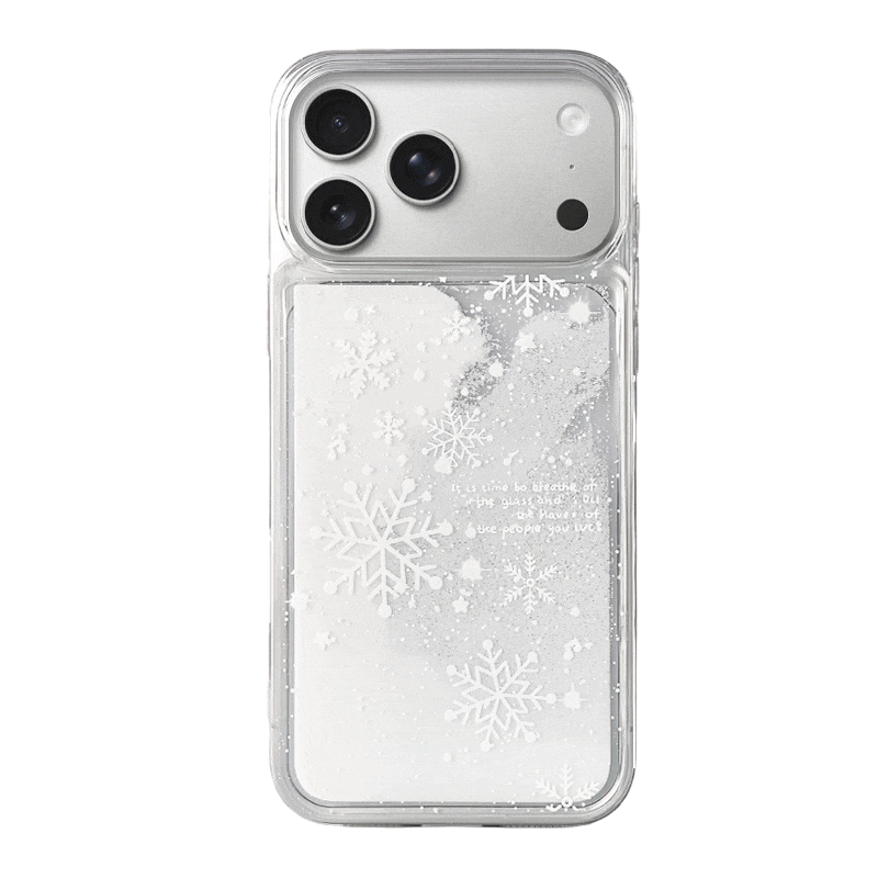 Falling Snowflakes Transparent Phone Case