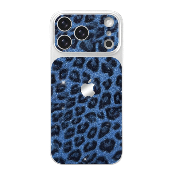 Glitter Leopard Pattern Phone Case - Deep Blue