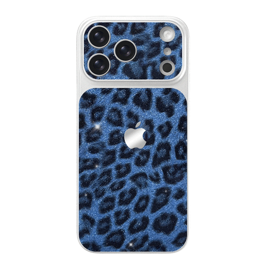 Glitter Leopard Pattern Phone Case - Deep Blue
