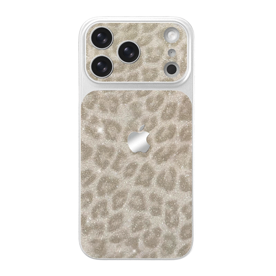 Glitter Leopard Pattern Phone Case - Gray