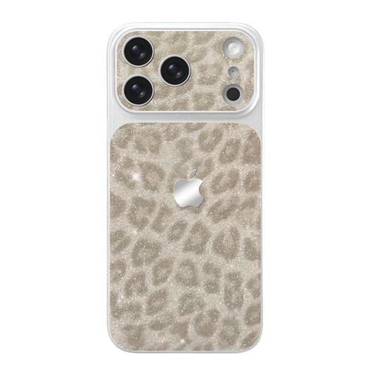 Glitter Leopard Pattern Phone Case - Gray