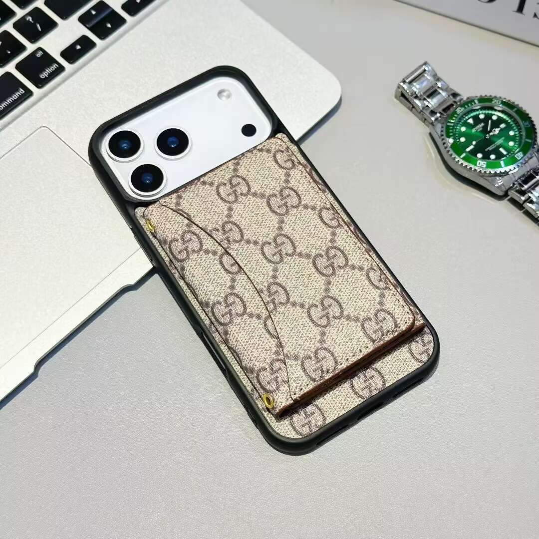 Luxury Card Holder Wallet Style Phone Case for iPhone 12-17