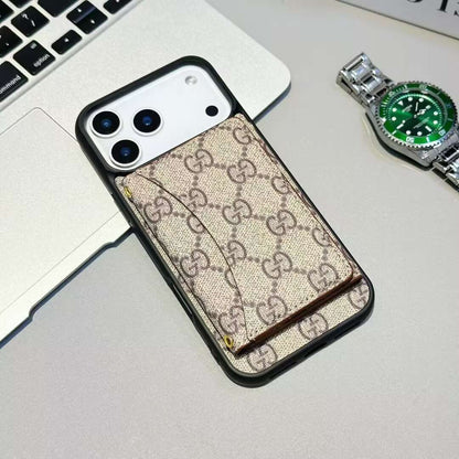 Luxury Card Holder Wallet Style Phone Case for iPhone 12-17