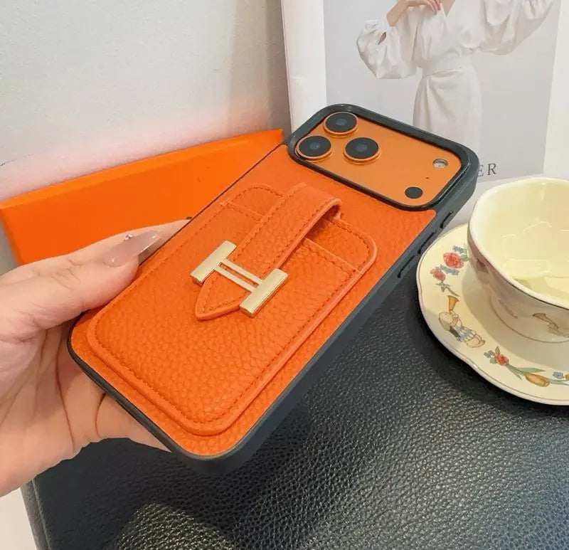 Luxury Leather Phone Cover Card Slot For iPhone 12-17 Series