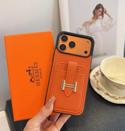 Luxury Leather Phone Cover Card Slot For iPhone 12-17 Series