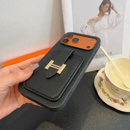 Luxury Leather Phone Cover Card Slot For iPhone 12-17 Series
