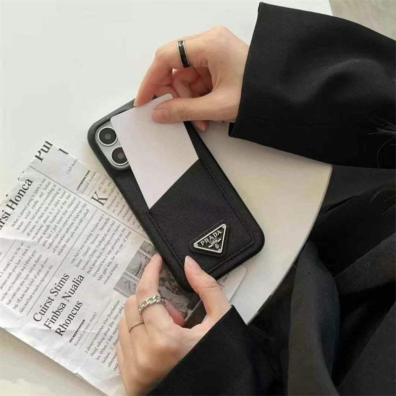 Luxury Leather Apple Phone Case Card Holder for iPhone 13-17