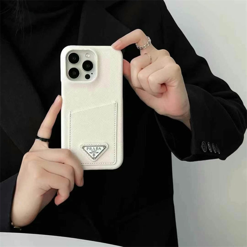Luxury Leather Apple Phone Case Card Holder for iPhone 13-17