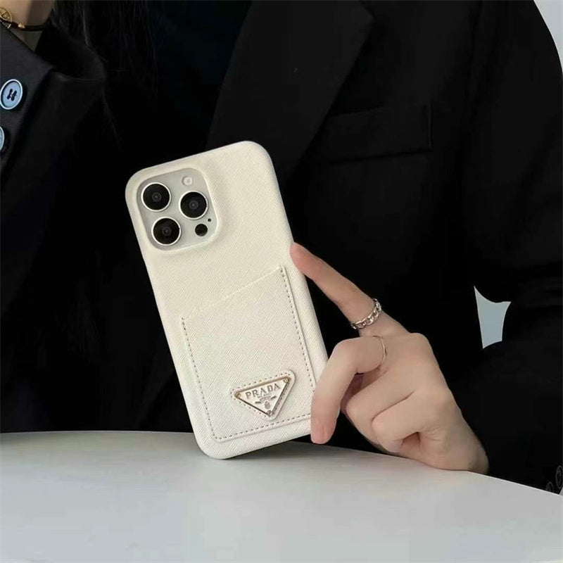 Luxury Leather Apple Phone Case Card Holder for iPhone 13-17