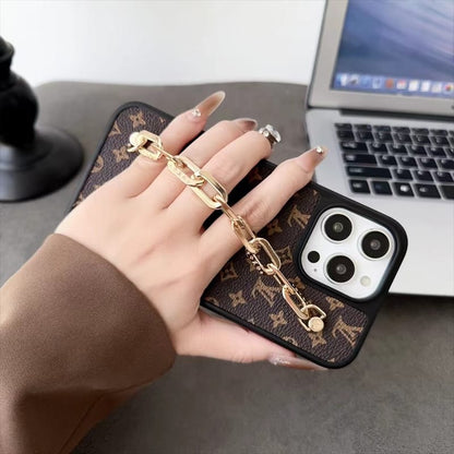 Modern Professional Leather Case with chain for iPhone 13-17