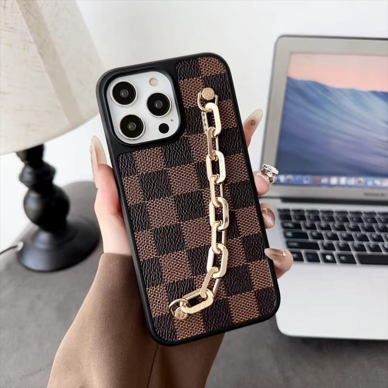Modern Professional Leather Case with chain for iPhone 13-17