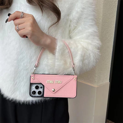 Leather wrist strap Apple iPhone drop protection cases