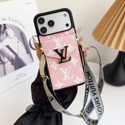 Leather Wallet Card Holder Phone Case For iPhone 12-17