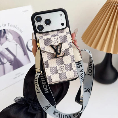 Leather Wallet Card Holder Phone Case For iPhone 12-17