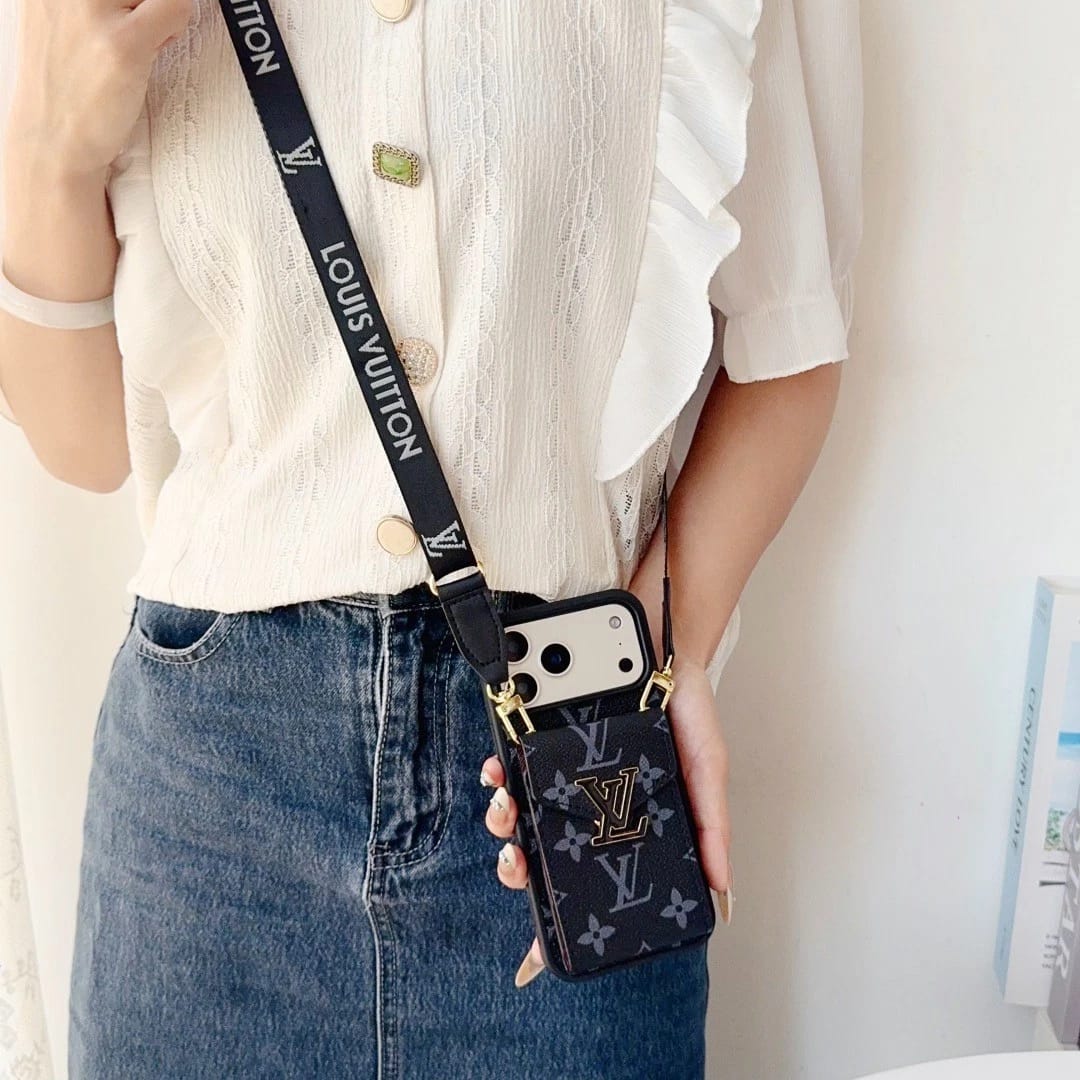 Leather Wallet Card Holder Phone Case For iPhone 12-17