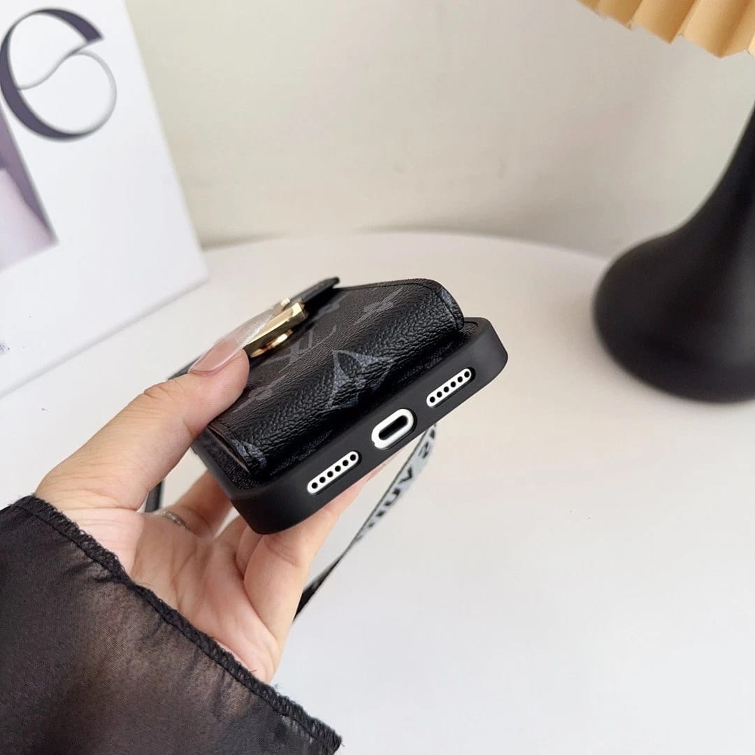 Leather Wallet Card Holder Phone Case For iPhone 12-17