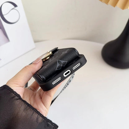 Leather Wallet Card Holder Phone Case For iPhone 12-17