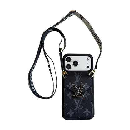 Leather Wallet Card Holder Phone Case For iPhone 12-17