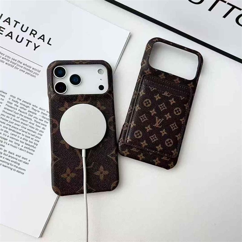 Magsafe Leather Phone Case Card Holder for iPhone 12-17