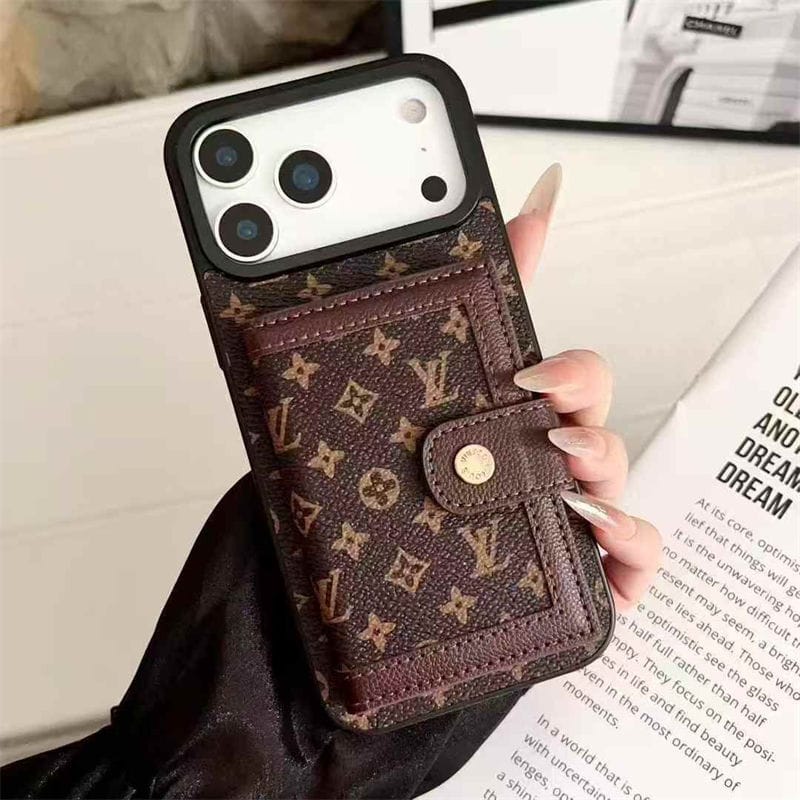 Leather Card Holder Phone Case For iPhone 12-17