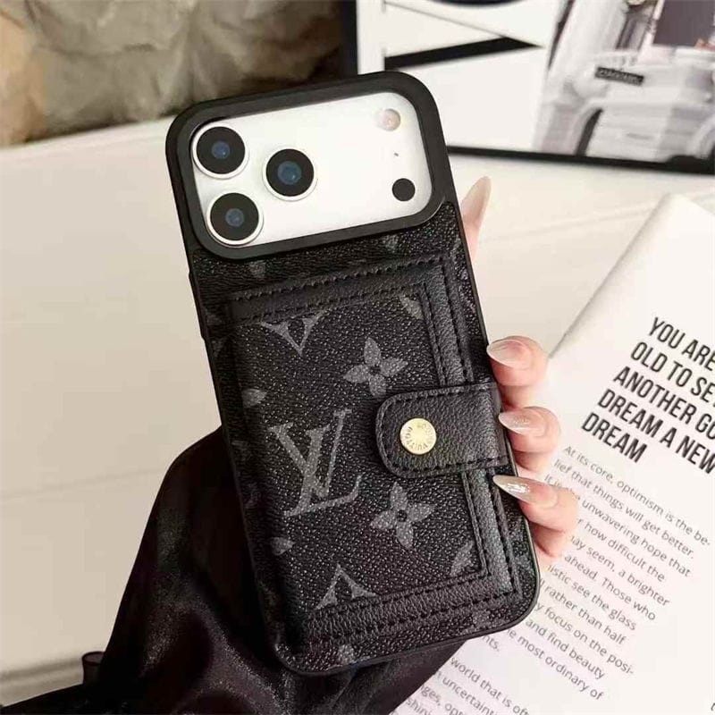 Leather Card Holder Phone Case For iPhone 12-17