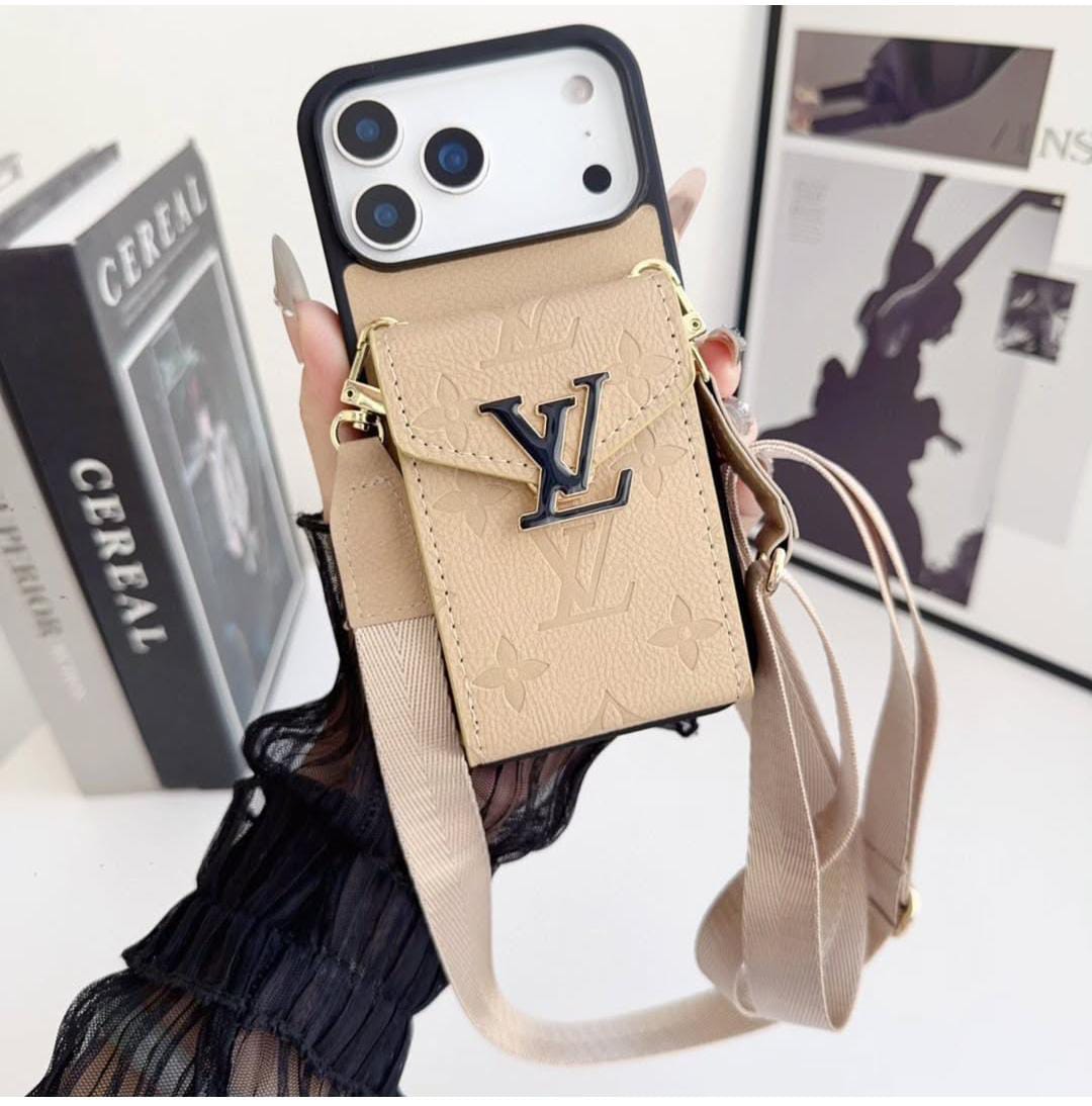 Luxury Phone Case with Card Holder For iPhone 12-17