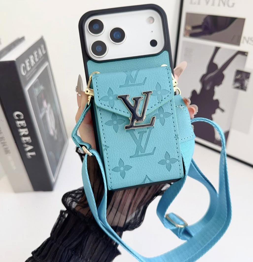 Luxury Phone Case with Card Holder For iPhone 12-17