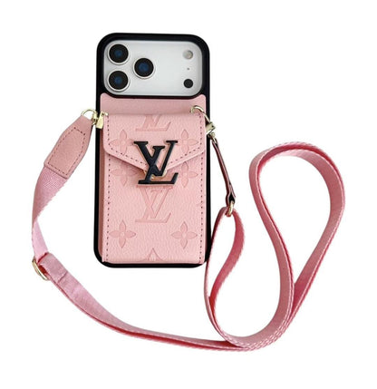 Luxury Phone Case with Card Holder For iPhone 12-17