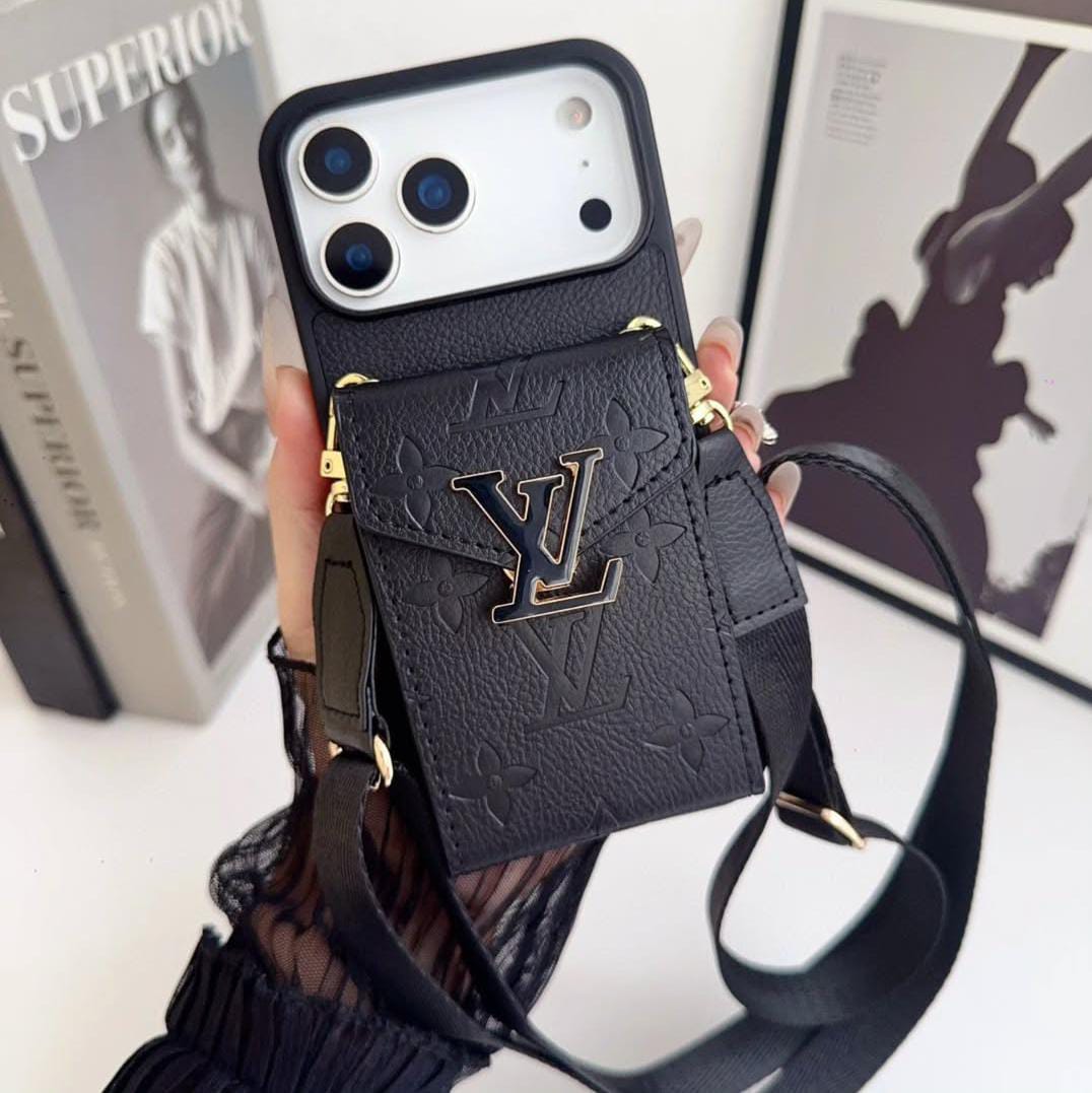 Luxury Phone Case with Card Holder For iPhone 12-17