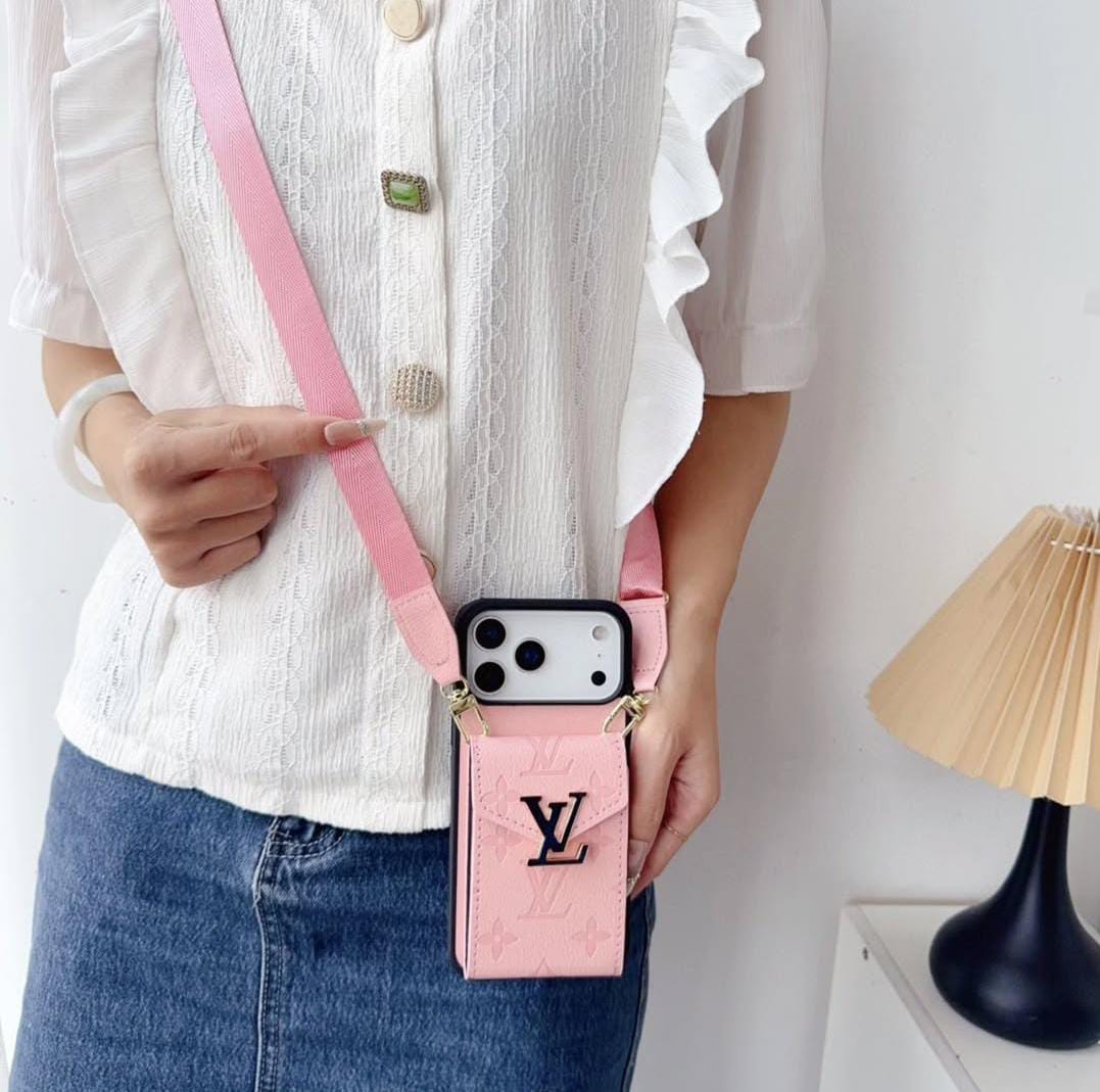 Luxury Phone Case with Card Holder For iPhone 12-17