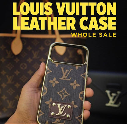Luxury Phone Case with Gold Logo For iPhone 12-17