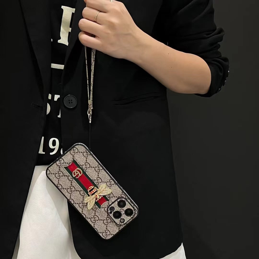 Trendy Phone Case with Hand Holder for iPhone 13-16