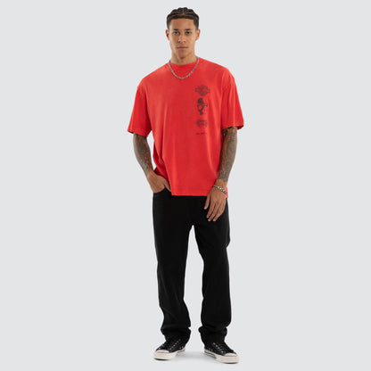 Chopper Street Tee Snow Scarlet