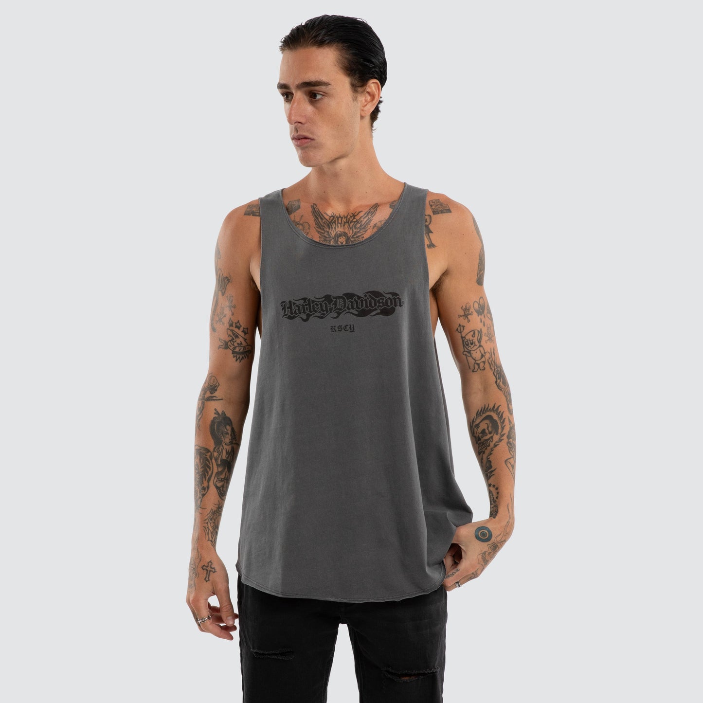 Hopper Dual Curved Muscle Pigment Charcoal