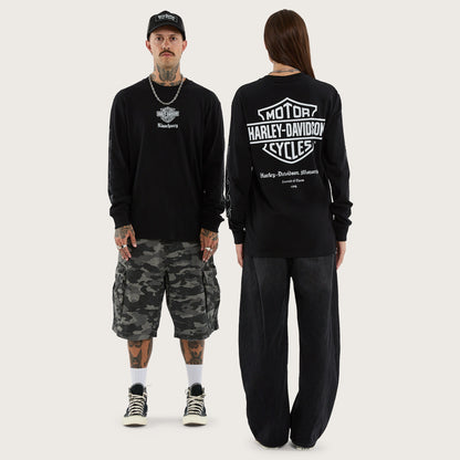 Flames Longsleeve Tee Jet Black