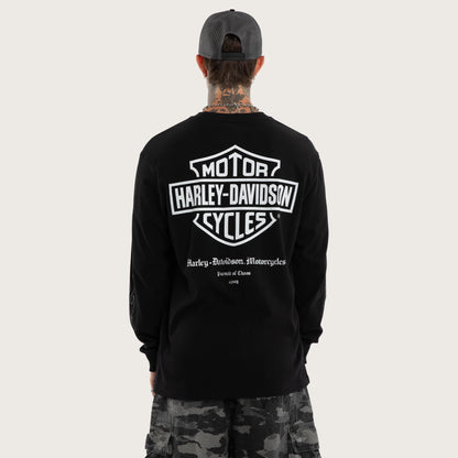 Flames Longsleeve Tee Jet Black