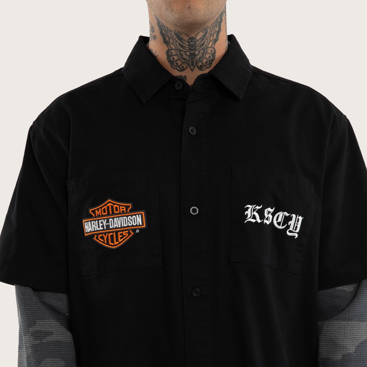 Customs Short Sleeve Mechanic Shirt Jet Black