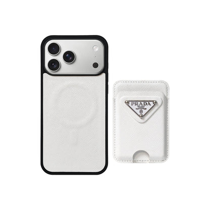 Luxury Brand MagSafe Card Holder Case For iPhone 13-17