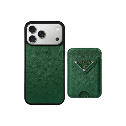 Luxury Brand MagSafe Card Holder Case For iPhone 13-17