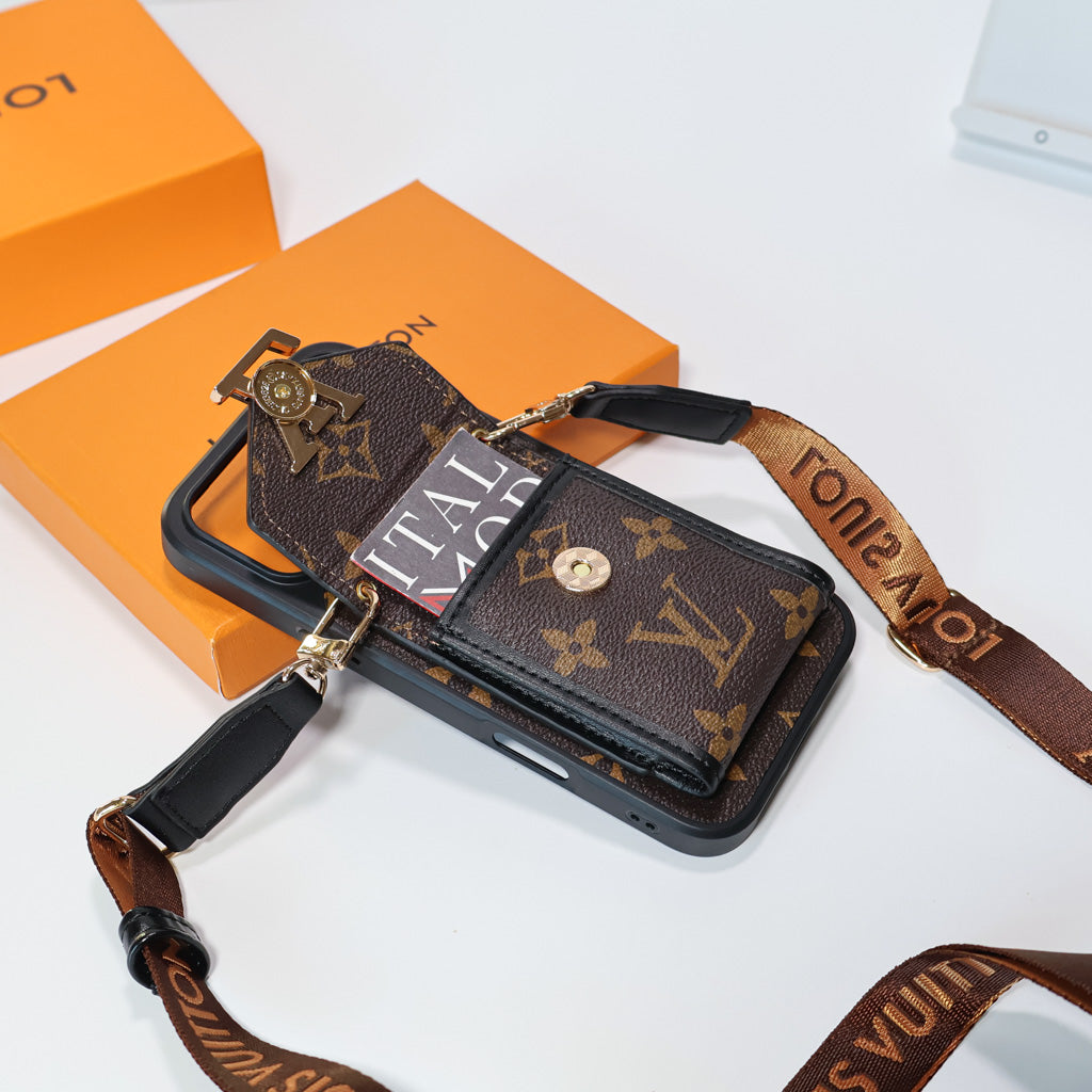 Luxury Brand Crossbody Phone Case For iPhone 12-17