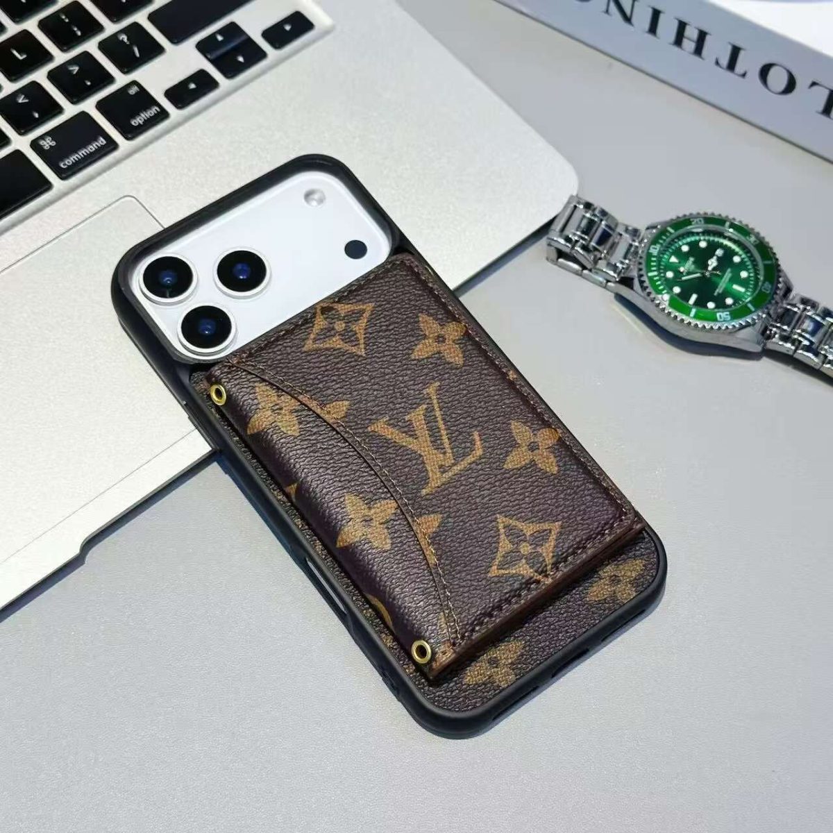 Luxury Card Holder Wallet Style Phone Case for iPhone 12-17